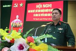 Quân khu tổ chức hội nghị giao ban quý 1-2024